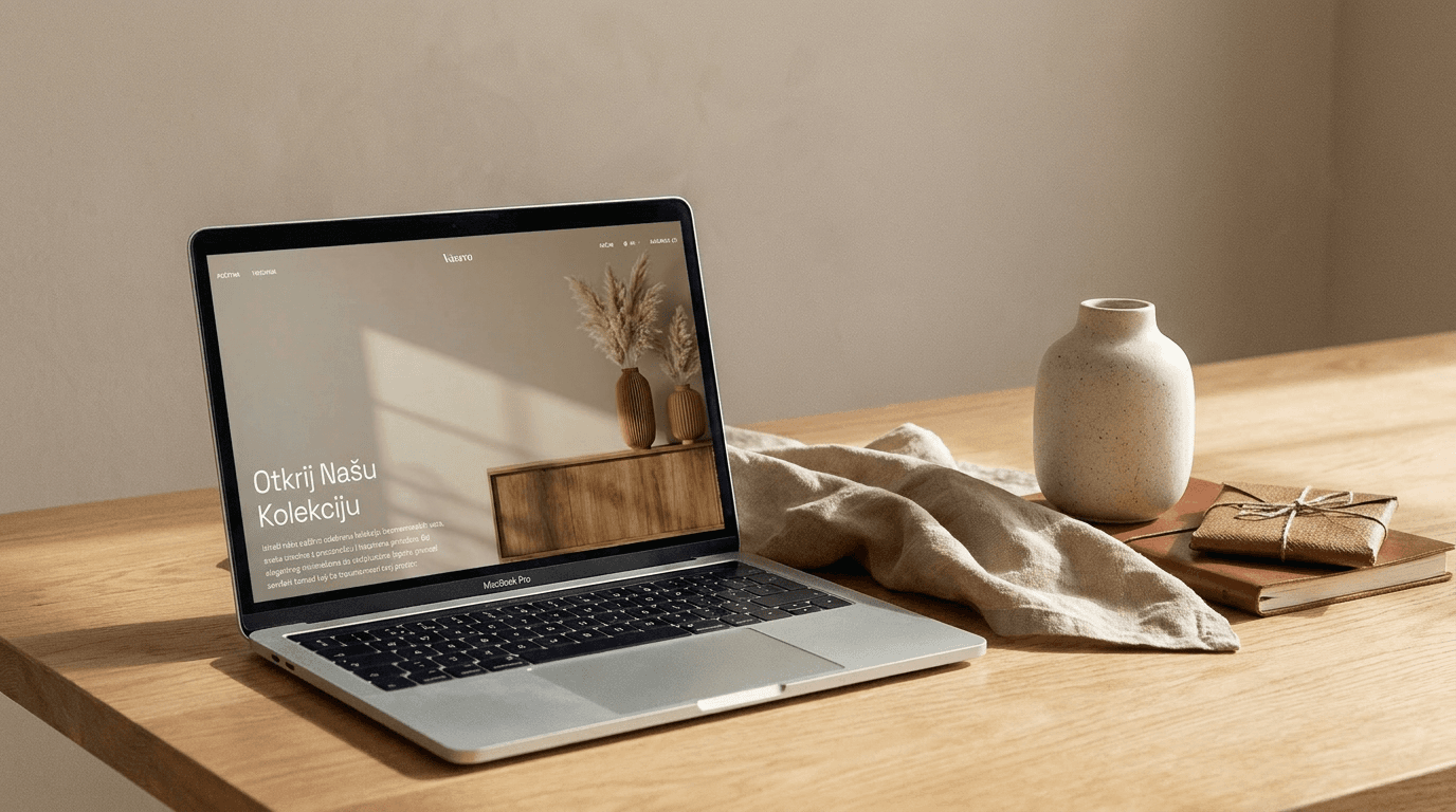 Vasevo's 3D printed vase collection displayed on a clean white surface with warm earth-tone branding